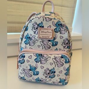Disney Valentine Stitch and Angel Loungefly Backpack